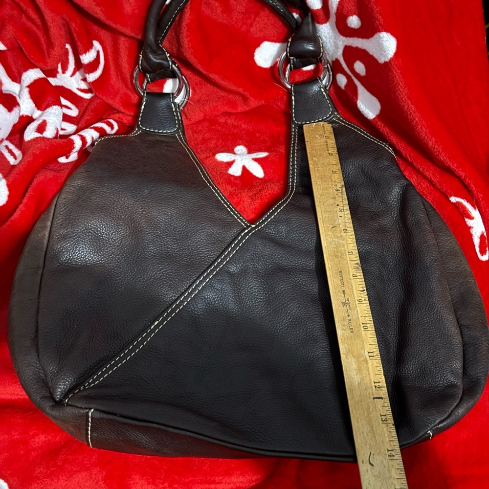 Fossil Dark Brown Leather Shoulder Bag